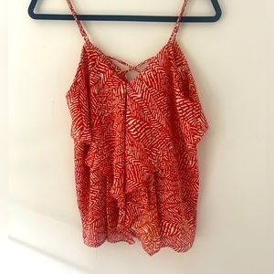 Greylin patterned spaghetti strap tank